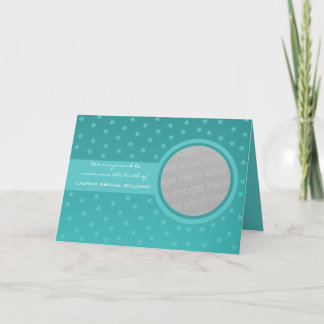 Invitación Starry Baby (Verde azulado)