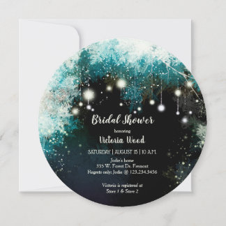 Invitación Starry Forest String Lights Brights Bridal Shower