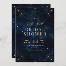 Invitación Starry Night Bridal Shower Celestial