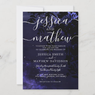 Invitación Starry Night Celestial Sky Boda
