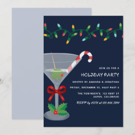 Invitación Starry Night Christmas Holiday Cocktail Party