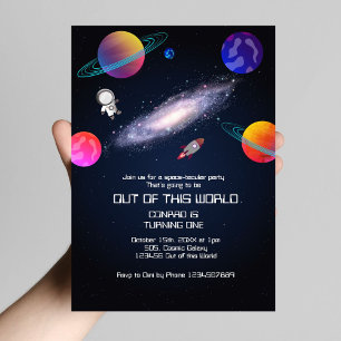 Invitación Starry Night Cosmic Quest Cumpleaños