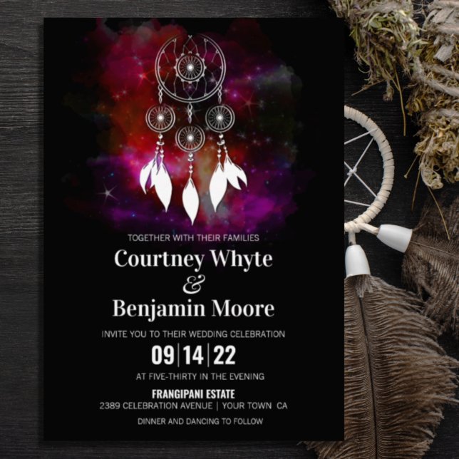 Invitación Starry Night Dream Catcher Boda (Subido por el creador)