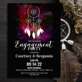 Invitación Starry Night Dream Catcher Engagement Party