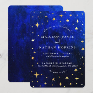 Invitación Starry Night Galaxy Boda