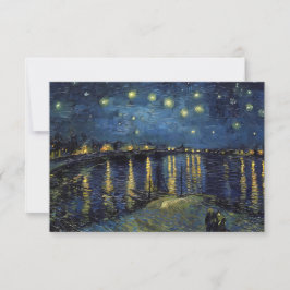 Invitación Starry Night on the Rhone Art Invitation – Van Gog