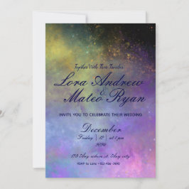 Invitación Starry Night Sky - Elegant Wedding