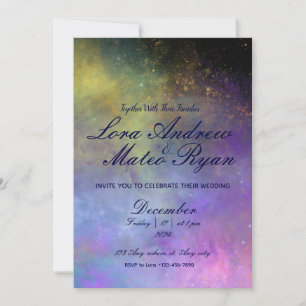 Invitación Starry Night Sky - Elegant Wedding