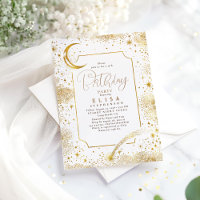 Starry Night Sky Moon Mystical Celestial Cumpleaño