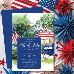 Invitación Stars and Stripes BBBQ Bash
