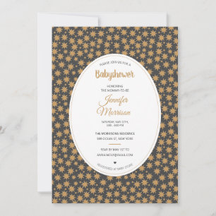 Invitación Stars Celestial Magical Boho Gold Baby Shower