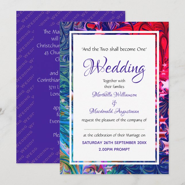 Invitación STARS NAVIDADES | Invierno abstracto | Festividad (Anverso / Reverso)