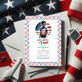 Invitación Stars, Stripes & Fun Patriotic Boy Party