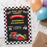Invitación Start Your Engines! Fun Racing Driver Birthday Boy<br><div class="desc">Celebrate your race car loving son with this cute race car driver themed boy birthday design! This design has everything you need to make your son's party an exciting celebration! For complementary products please check out the collection of this cute design.</div>