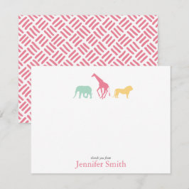 Invitación Stationery simple de Safari Animal Personalizado
