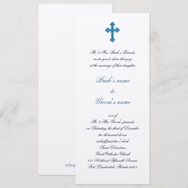 Invitación Stavro (Anverso / Reverso)