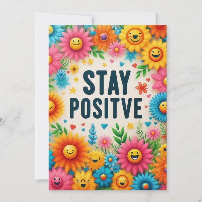 Invitación stay positive (Anverso)