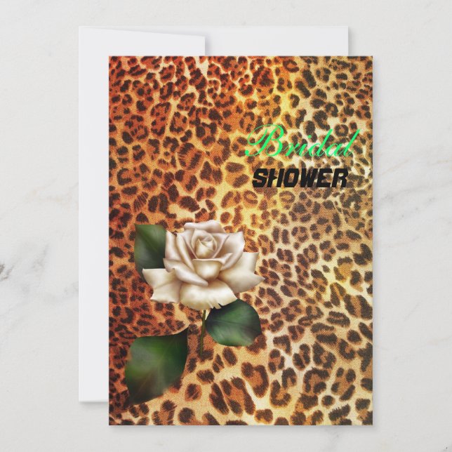 Invitación Stay Wild Animal imprime leopardo rosa blanco (Anverso)