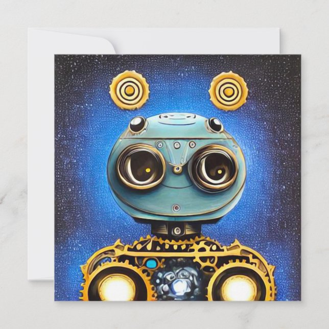 Invitación Steampunk Bot (Anverso)