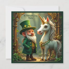 Invitación Steampunk Gnome-Leprechaun Unicorn St Patricks Day