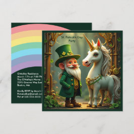 Invitación Steampunk Gnome-Leprechaun Unicorn St Patricks Day