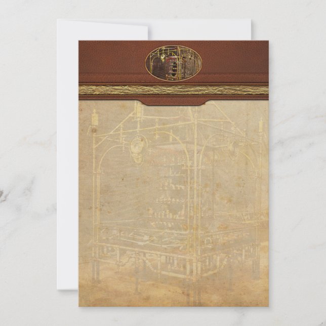 Invitación Steampunk - Quite a fitting display 1876 (Anverso)