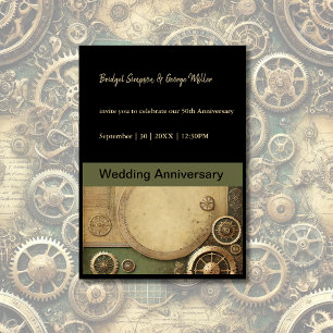 Invitación Steampunk Victorian Boda de Gearwork