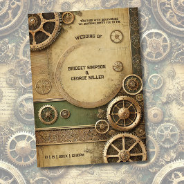 Invitación Steampunk Victorian Gearwork Boda