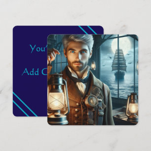 Invitación Steampunk Vintage Victorian Lighthouse Keeper