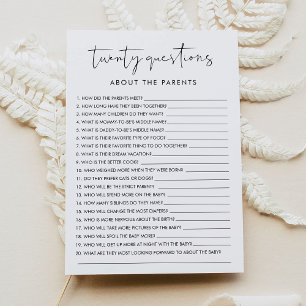 Invitación STELLA 20 preguntas sobre el juego del bebé para p