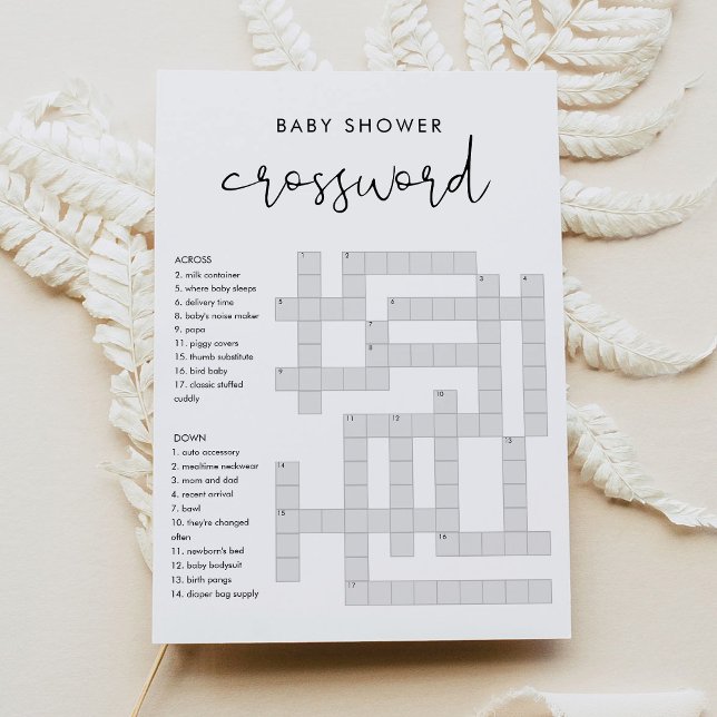 Invitación STELLA Baby Shower Crossword Game Card (Subido por el creador)