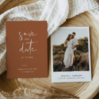 STELLA Boho Terracotta Photo Save the Date