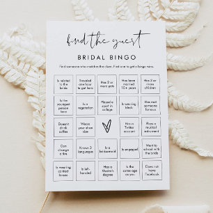 Invitación STELLA Encuentra el juego de Bingo de Ducha Bridal