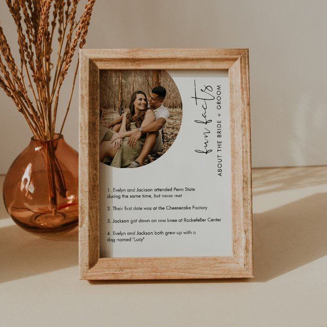 Invitación STELLA Fun Facts About the Bride and Groom Card (Subido por el creador)