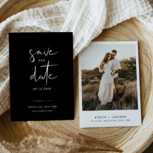 Invitación STELLA Modern Edgy Photo Save the Date