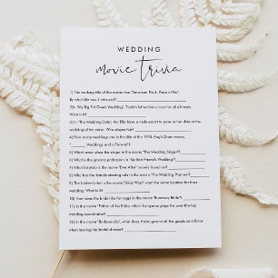 Invitación STELLA Movie Trivia Bridal Shower Game