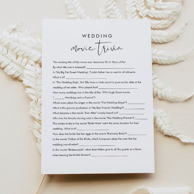 Invitación STELLA Movie Trivia Bridal Shower Game (Subido por el creador)