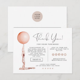 Invitación STELLA Rubor Fiesta Rosa Balloon Business Gracias