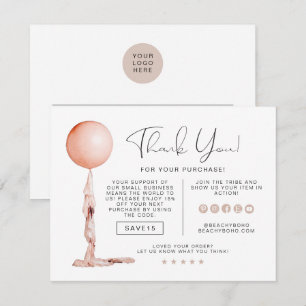 Invitación STELLA Rubor Fiesta Rosa Balloon Business Gracias