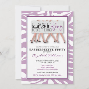 Invitación Stiletto Bachelorette Party Invitation (lilac)