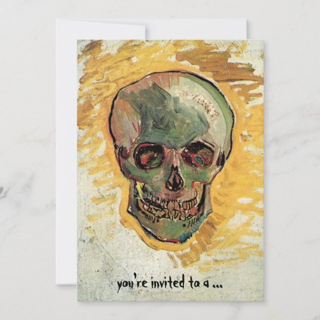 Invitación Still Life Skull de Vincent van Gogh (Anverso)