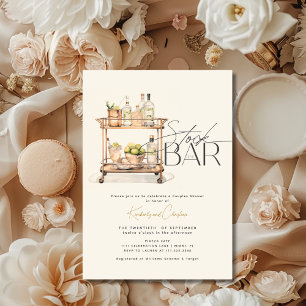 Invitación Stock El Bar Cart Parejas Ducha