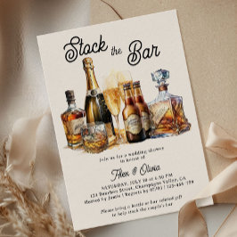 Invitación Stock el bar Parejas Wedding Shower
