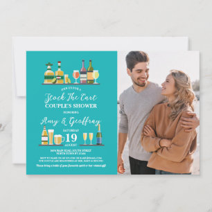 Invitación Stock El Fiesta de Bar Compromiso Pareja Ducha Fot
