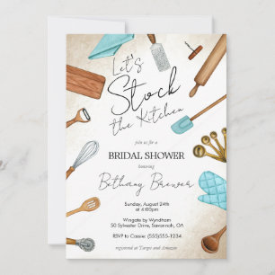 Invitación Stock el tema de la cocina Bridal Shower Invitació