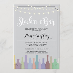 Invitación Stock La Barra Fiesta Gris Invitan Parejas De Comp