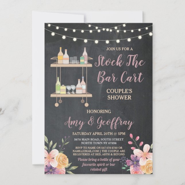 Invitación Stock La cosecha de la cosecha de la ducha de la p (Anverso)