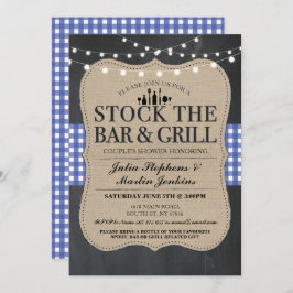 Invitación Stock The Bar and Grill Rustic Engagement Party