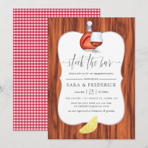 Invitación Stock The Bar and Grill Rústico