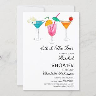 Invitación Stock The Bar Bridal Shower